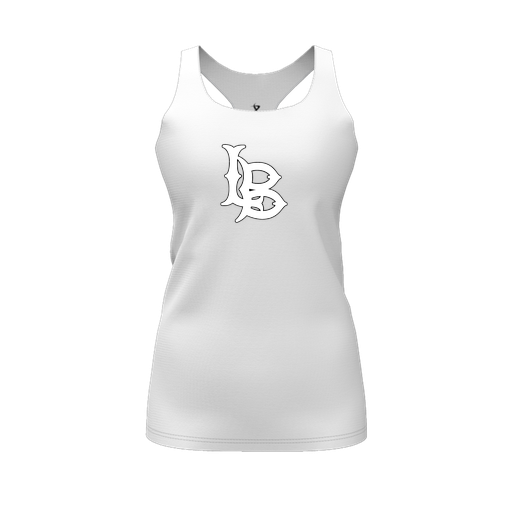 [FT0TRBWH-FYS-LOGO1] Decker Racerback Tank Top (Female Youth S, White, Logo 1)