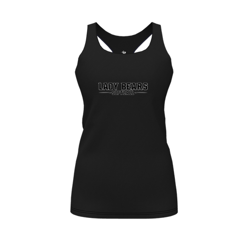 [CUS-DFW-RCBK-PER-BLK-FYS-LOGO2] Racerback Tank Top (Female Youth S, Black, Logo 2)