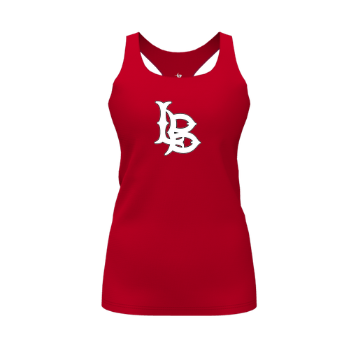 [CUS-DFW-RCBK-PER-RED-FYS-LOGO1] Racerback Tank Top (Female Youth S, Red, Logo 1)