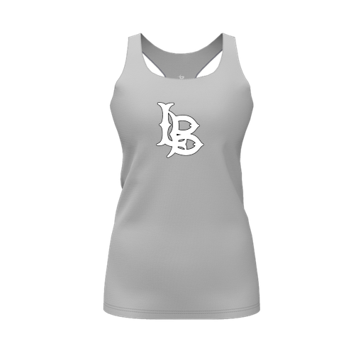 [FT0TRBGY-FYS-LOGO1] Decker Racerback Tank Top (Female Youth S, Gray, Logo 1)