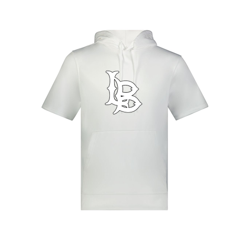 [6871.005.S-LOGO1] Men's Dri Fit Short Sleeve Hoodie (Adult S, White, Logo 1)