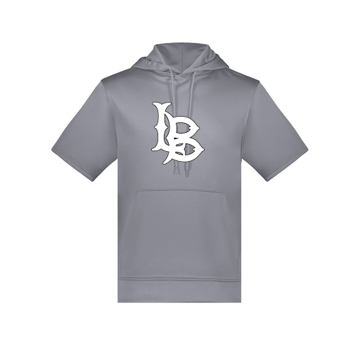 [6871.059.S-LOGO1] Men's Dri Fit Short Sleeve Hoodie (Adult S, Gray, Logo 1)
