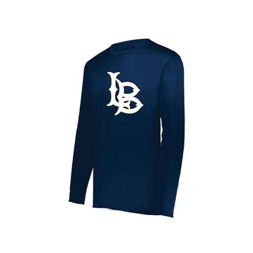 [222822.065.XS-LOGO1] Men's LS Smooth Sport Shirt (Adult XS, Navy, Logo 1)