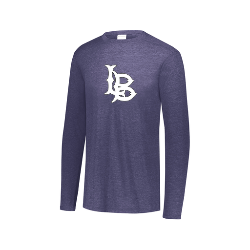 [FTLCUBNV-AXS-LOGO1] Decker Men's Tri-Blend T-Shirt - Long Sleeve (Adult XS, Navy, Logo 1)