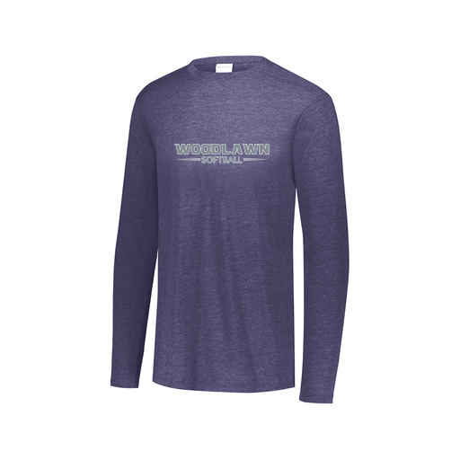 [FTLCUBNV-AXS-LOGO3] Decker Men's Tri-Blend T-Shirt - Long Sleeve (Adult XS, Navy, Logo 3)