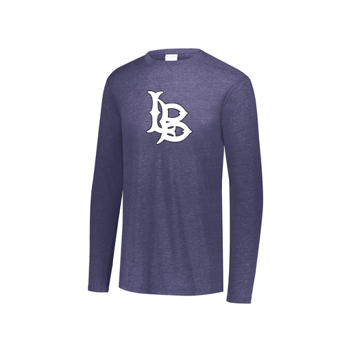 [FTLCUBNV-YS-LOGO1] Decker Youth Tri-Blend T-Shirt - Long Sleeve (Youth S, Navy, Logo 1)