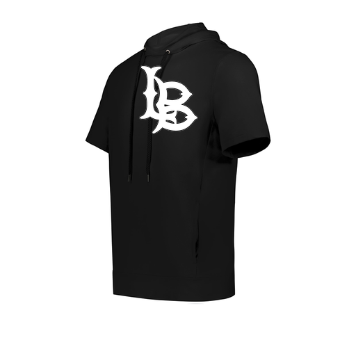 [222605.080.S-LOGO1] YOUTH VENTURA SOFT KNIT SHORT SLEEVE HOODIE (Youth S, Black, Logo 1)
