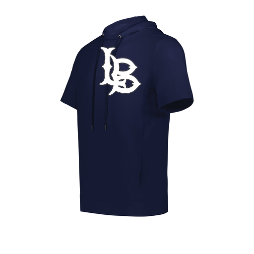 [222605.065.S-LOGO1] YOUTH VENTURA SOFT KNIT SHORT SLEEVE HOODIE (Youth S, Navy, Logo 1)
