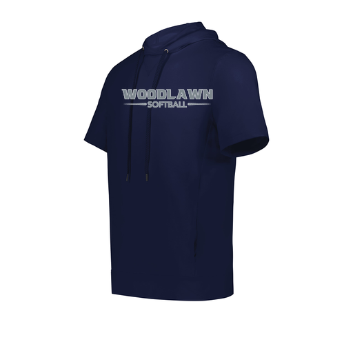 [222605.065.S-LOGO3] YOUTH VENTURA SOFT KNIT SHORT SLEEVE HOODIE (Youth S, Navy, Logo 3)