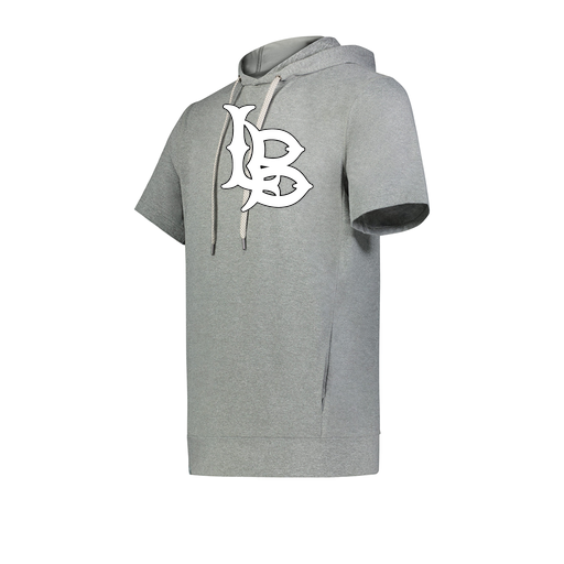 [222605-SIL-YS-LOGO1] YOUTH VENTURA SOFT KNIT SHORT SLEEVE HOODIE (Youth S, Silver, Logo 1)