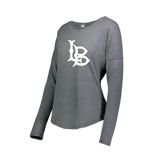 [FTLCUBGY-FAXS-LOGO1] Decker Women's Tri-Blend T-Shirt - Long Sleeve (Female Adult XS, Gray, Logo 1)